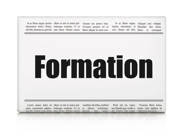 Concetto di educazione: titolo del giornale Formazione — Foto Stock