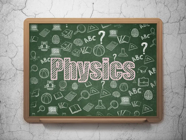 Education concept: Physics on School Board background — Stock Photo, Image