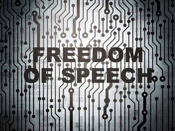 Political concept: circuit board with Freedom Of Speech
