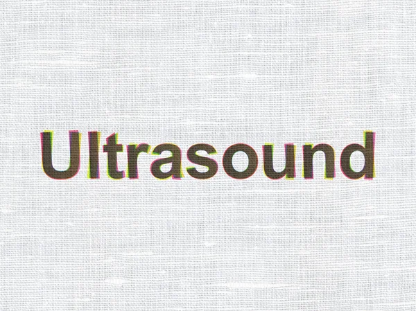 Healthcare concept: Ultrasound on fabric texture background — Stock Photo, Image
