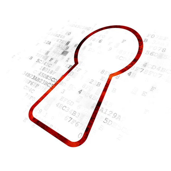 Security concept: Keyhole on Digital background — Stock Photo, Image