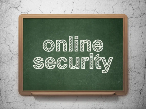 Safety concept: Online Security on chalkboard background — Stock Photo, Image