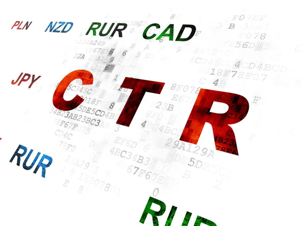 Obchodní koncepce: CTR na digitálním pozadí — Stock fotografie