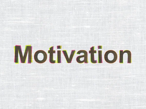 Business concept: Motivation on fabric texture background — ストック写真