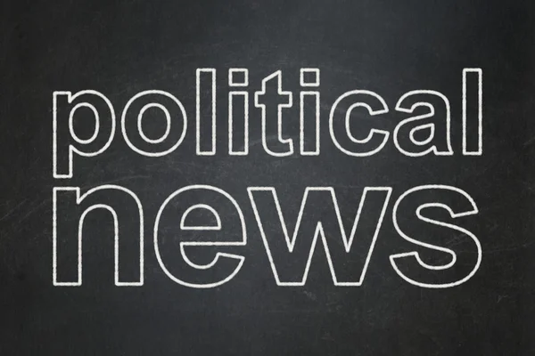 ニュース概念: 黒板の背景に政治的なニュース — ストック写真