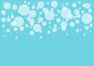 Banyo köpükleri sabun, köpük vektör arka planı, şeffaf köpükler. Soyut resimleme