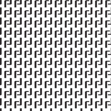 Geometrik vektör pürüzsüz desen, Yunanca anahtar arka plan, siyah ve beyaz grafik baskısı. Soyut resimleme