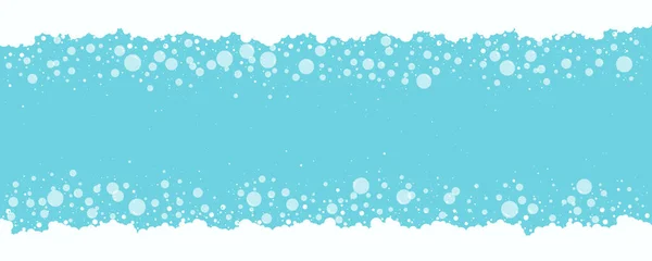 Soap Bubbles Foam Vector Fizz Water Blue Background White Suds — Stock Vector