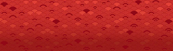 Patrón Rojo Chino Sin Costuras Fondo Oriental Ilustración Vectorial — Archivo Imágenes Vectoriales
