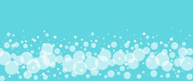 Köpük arkaplan, su banyosu, çizgi film sabunu. Yıka ya da gazoz, deniz ya da şampuan sınırı. Mavi ve beyaz şeffaf çerçeve. Çamaşır yıkama ikonu. Hava köpüklü köpükler. Soyut vektör illüstrasyonu