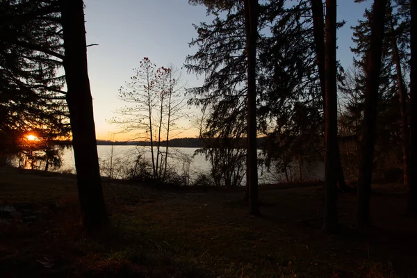 Захід Сонця Loch Raven Baltimore Меріленд Сша — стокове фото