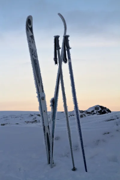 Kayak kış sabahı Antartika'da buzlu — Stok fotoğraf