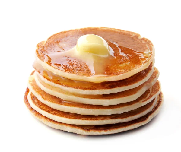 Pancakes su sfondo bianco . — Foto Stock