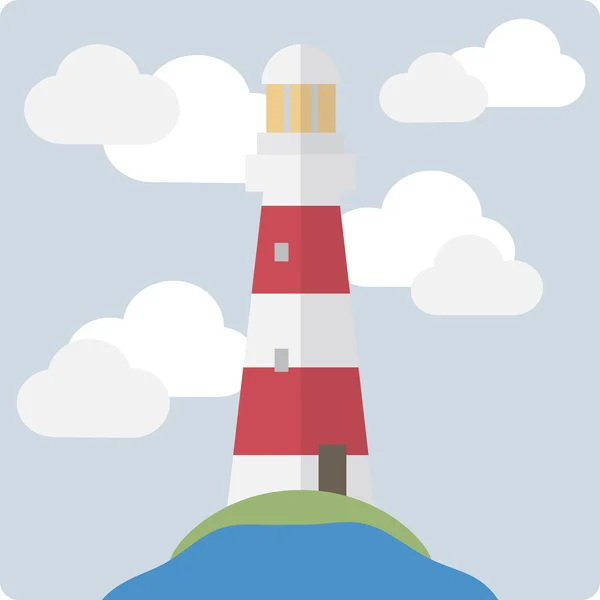 Phare plat — Image vectorielle