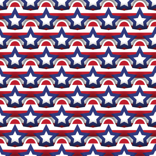 Бесшовный слой 4 июля Фон
