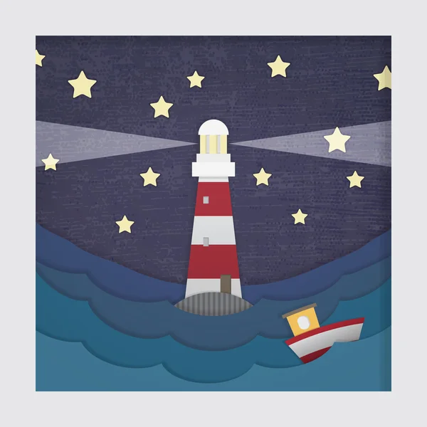 3D Lighthouse Picture — стоковый вектор