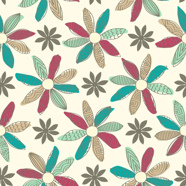 Seamless Cartoon Flower Background