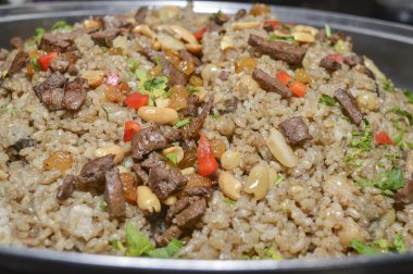 Oryantal pirinç bir otel Restoran açık büfe