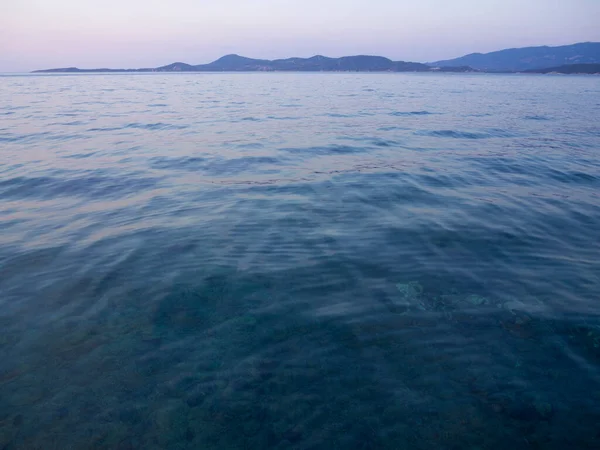 Beautiful Sunset Embankment Resort Town Metana Peloponnese Greece — 스톡 사진