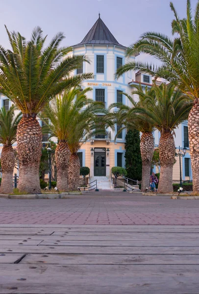 Beautiful Hotel Thermae Sylla Spa Wellness Palm Trees Greek Spa — Foto de Stock