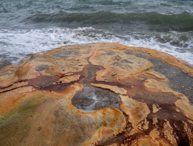 Yunanistan 'daki Loutra Edipsou Spa Oteli' nde doğal kaplıca banyosu 