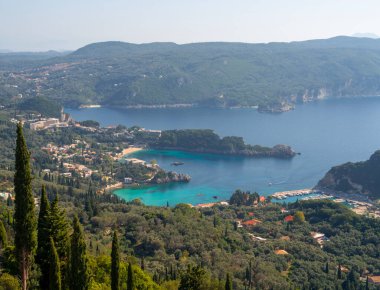 Paleokastritsa, Korfu, Yunanistan tatil beldesi Bella Vista Bakış açısı