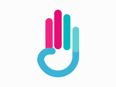 El stilize edilmiş çizgi logosu, El renklendirici doğrusal