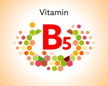 B5 vitamini, B5 vitamini, vitamin kompleksi simgesi 