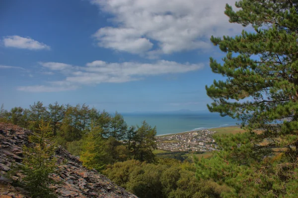 Θέα sunny bay ζακέτα από τους λόφους πάνω — Φωτογραφία Αρχείου