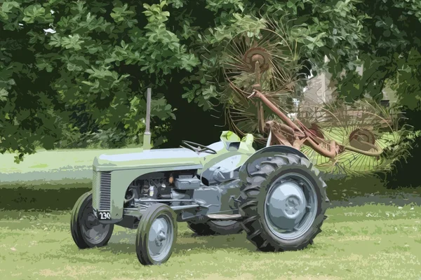 오래 된 빈티지 작은 회색 퍼거슨 퍼거슨 트랙터 농장 장비 스톡 사진