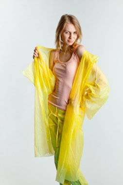 girl in a raincoat