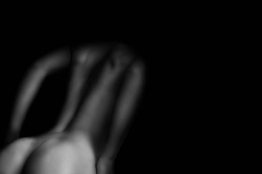 Seksi kadın çıplak, şehvetli güzel kız.