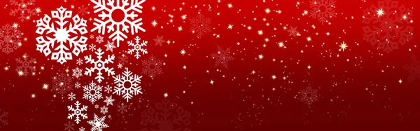 Vánoční Sníh Hvězdy Banner Pozadí — Stock fotografie