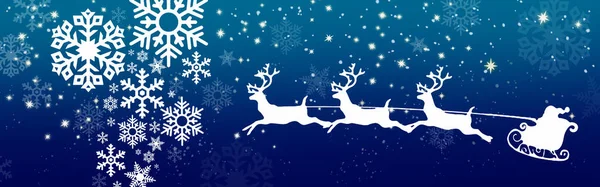 Navidad Nieve Estrellas Banner Fondo — Foto de Stock