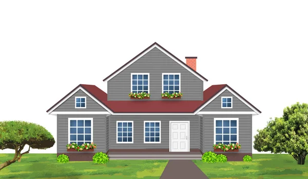 House Home Villa Isolated — Stock Photo, Image