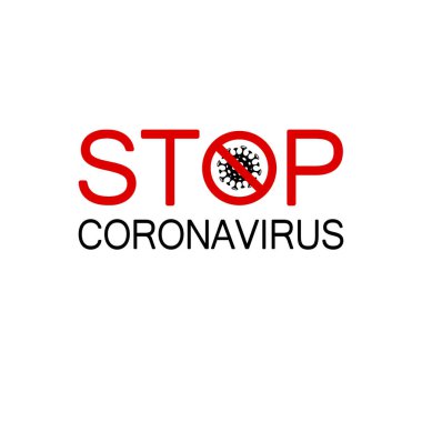 Coronavirus 'u durdur, izole edilmiş arkaplan