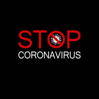 Coronavirus 'u durdur, izole edilmiş arkaplan