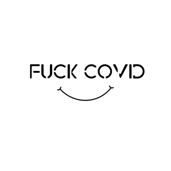 Fuck Covid Coronavirus Text — Zdjęcie stockowe