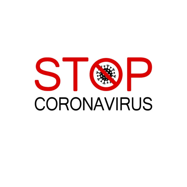 Stop Coronavirus Fond Isolé — Photo