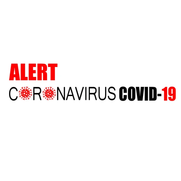 Оповіщення Coronavirus Covid Текст — стокове фото