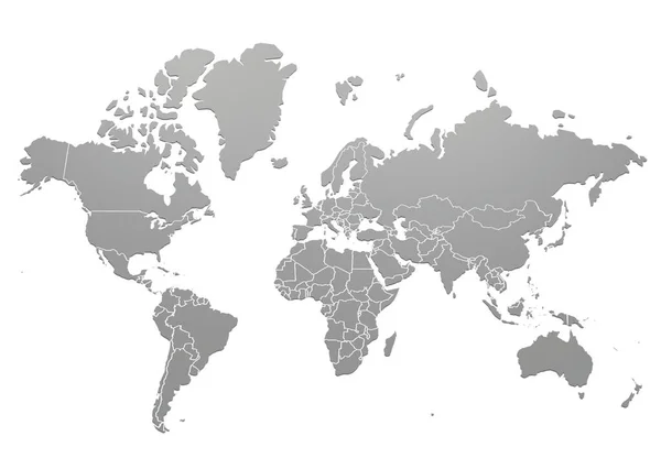Mapa Del Mundo Ilustración Aislada — Foto de Stock