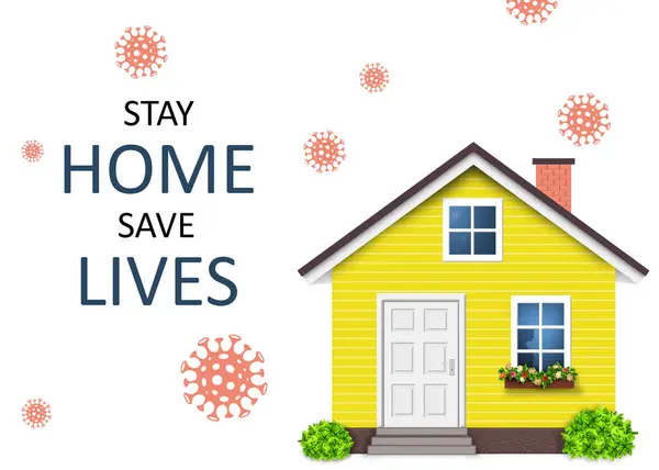 Stay Home Lives Covid Coronavirus — Foto de Stock