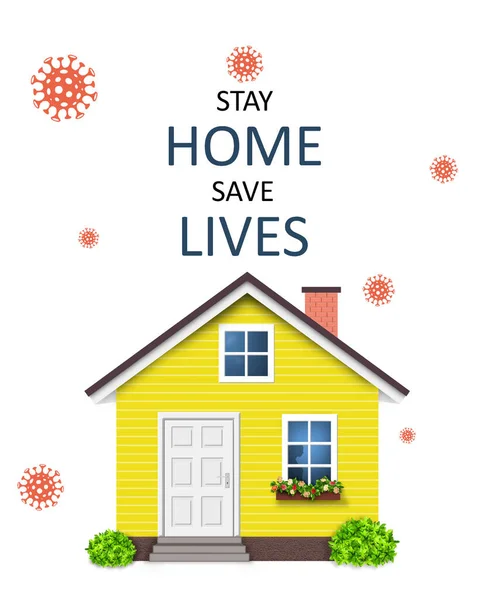 Stay Home Lives Covid Coronavirus — Foto de Stock