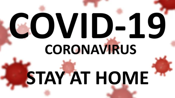 Coronavirus Covid Evde Kal — Stok fotoğraf