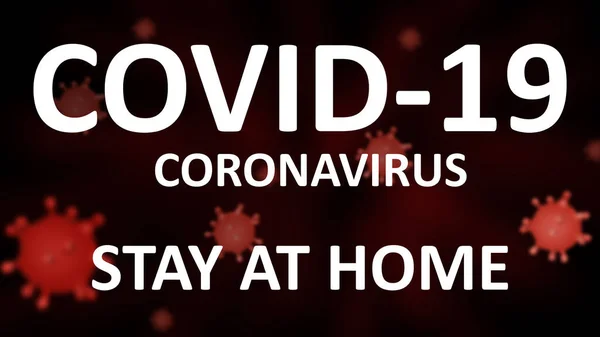 Coronavirus Covid Evde Kal — Stok fotoğraf