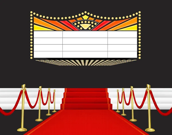 Teatro Marquee Scena Segno — Foto Stock