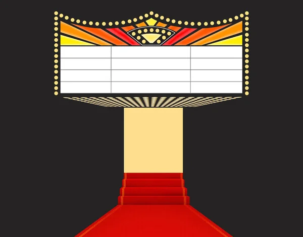 Theater Marquee Scene Sign — Stock Photo, Image