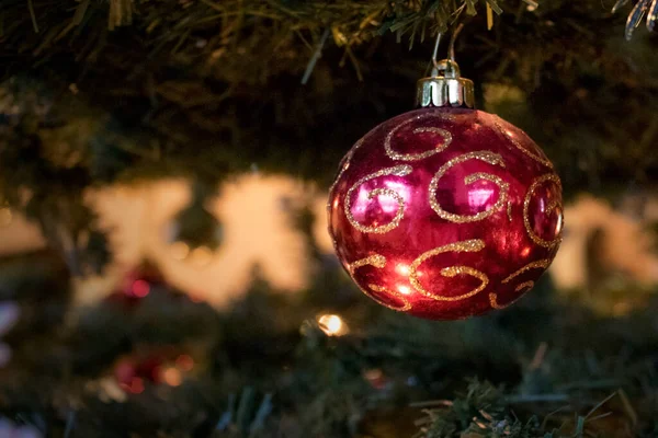 Árvore Decorações Bola Natal — Fotografia de Stock