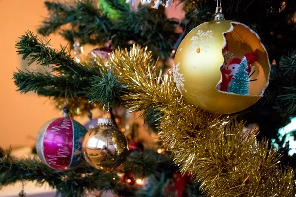 Árvore Decorações Bola Natal — Fotografia de Stock