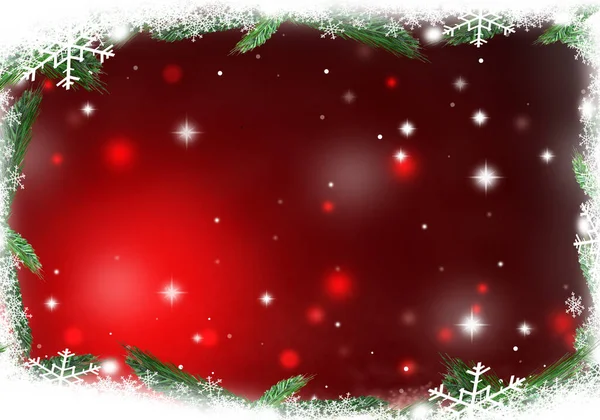 Christmas Background Red Snow — Stock Photo, Image